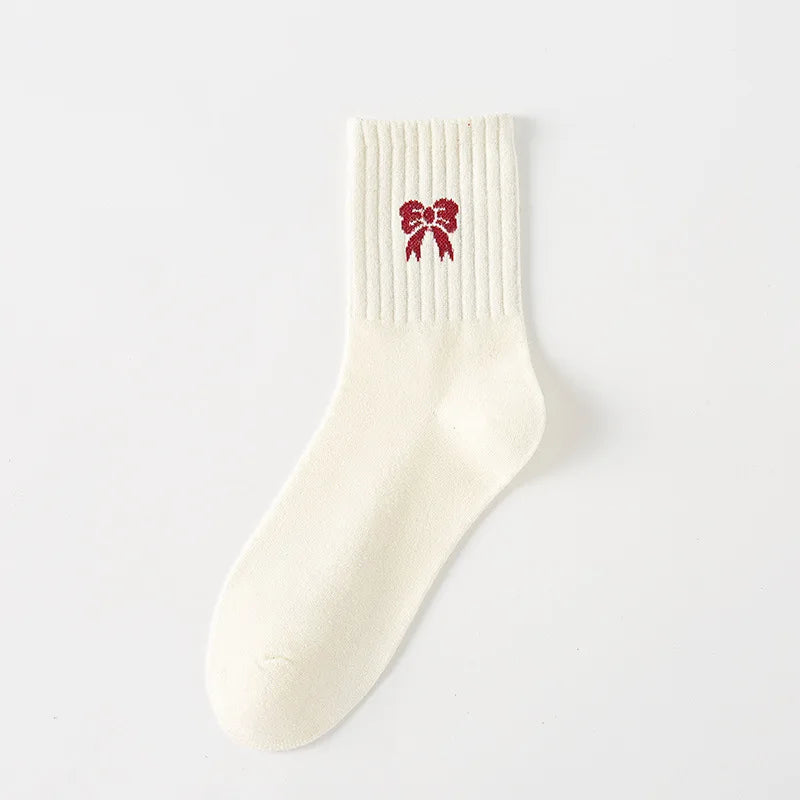 Bow-Detailed Women's Mid-Calf Socks